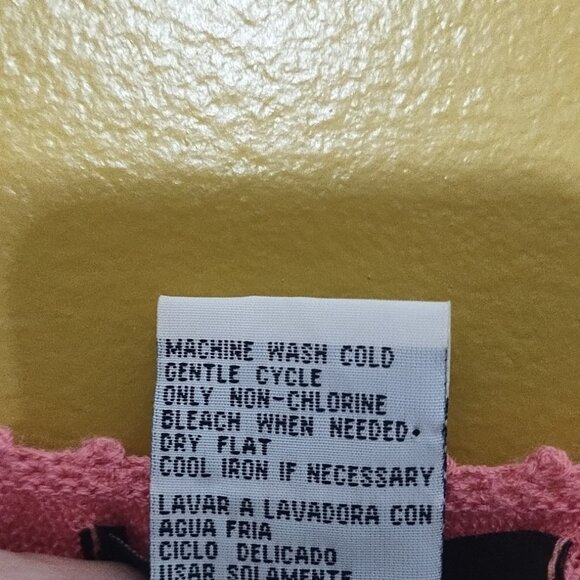 VTG 90s Sag Harbor Long Sleeve V Neck Knit Sweater w Crochet Accents M Barbie - Picture 5 of 6